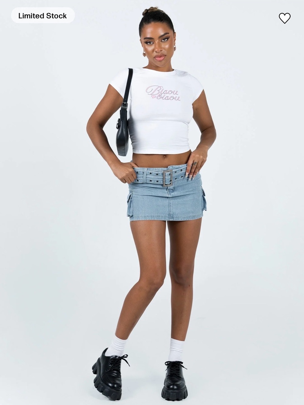 Princess Polly Iconic Denim Cargo Mini Skirt Sz 4